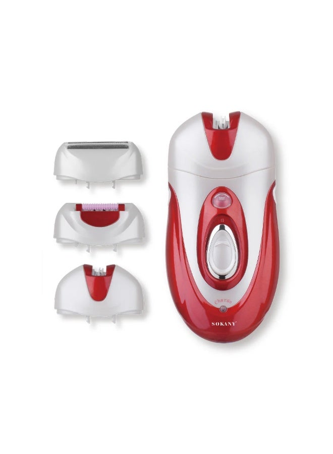 Sokany 3-in-1 Lady Epilator & Shaver Set SK-17007 - Rechargeable - Multi-Functional Beauty Kit